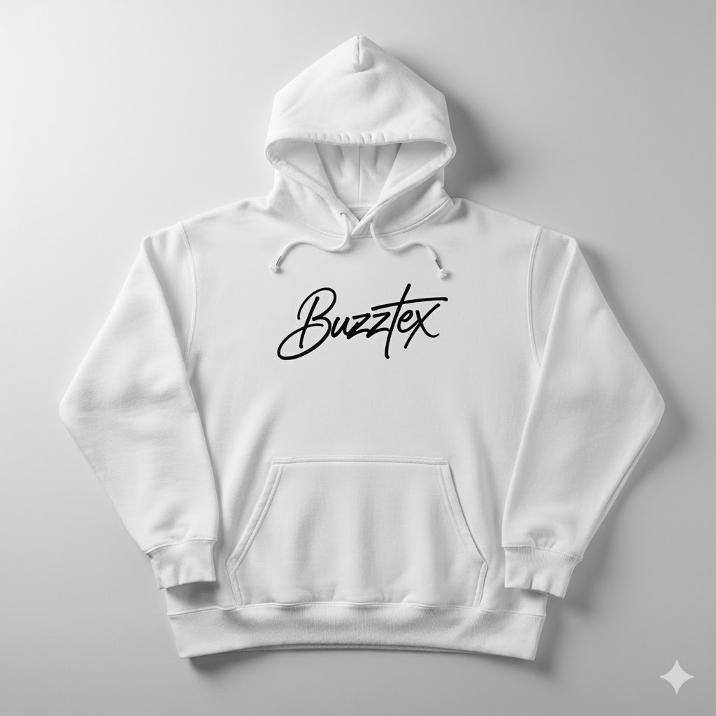BUZZTEX Signature White Hoodie