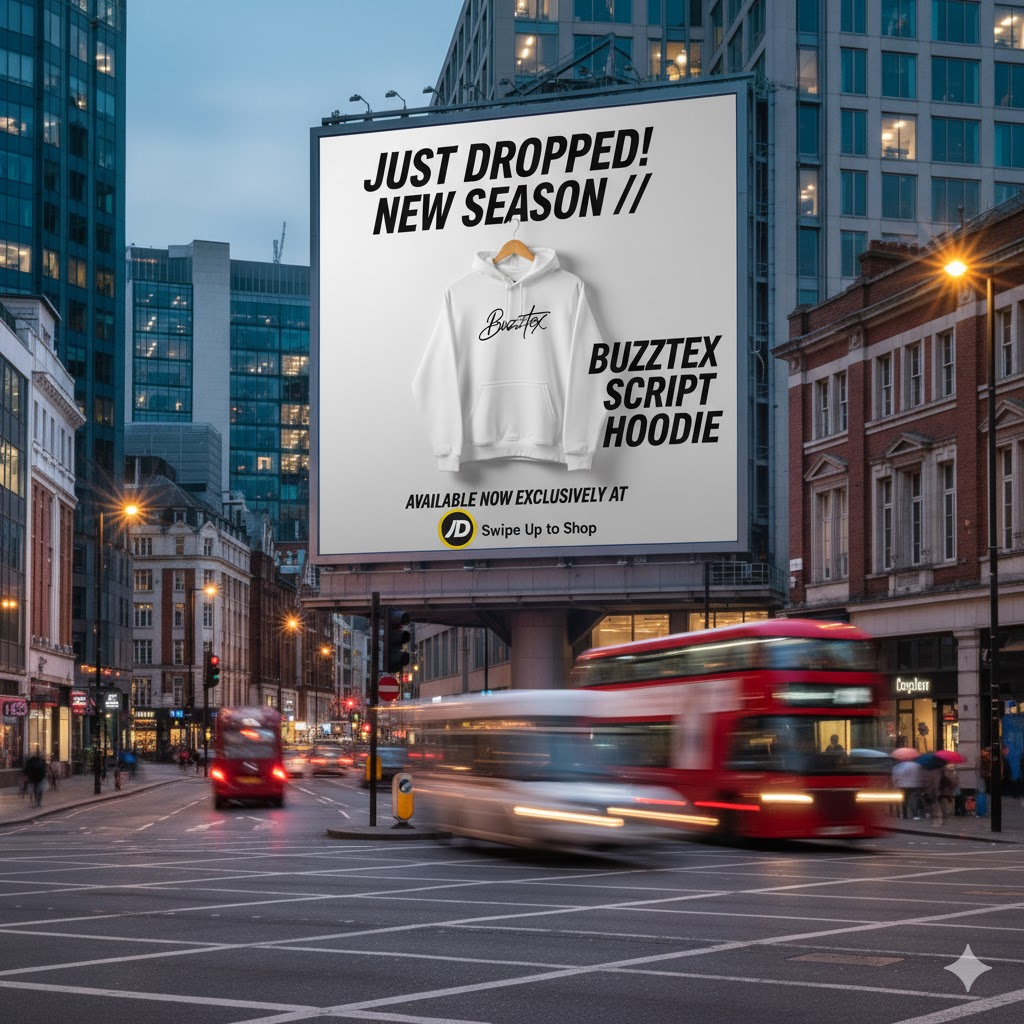 BUZZTEX Signature White Hoodie