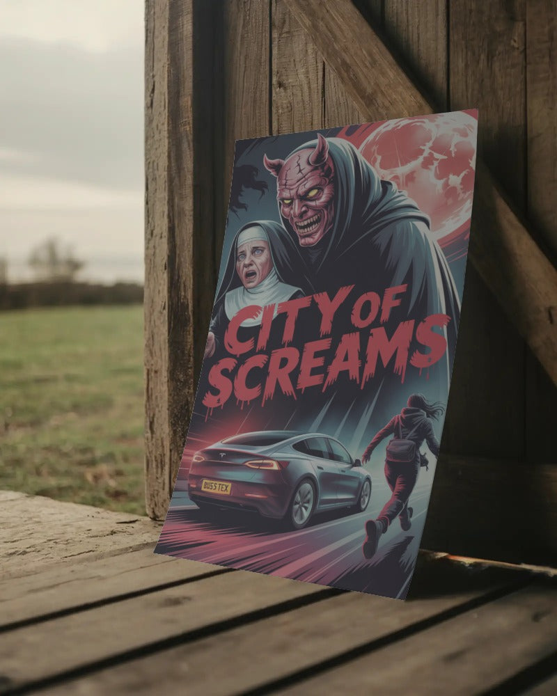 CITY OF SCREAMS OFFICIAL SIGNED POSTER