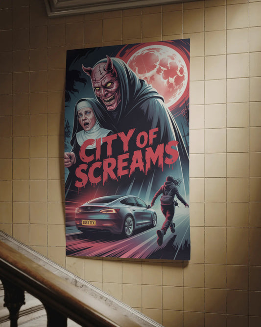 CITY OF SCREAMS OFFICIAL SIGNED POSTER